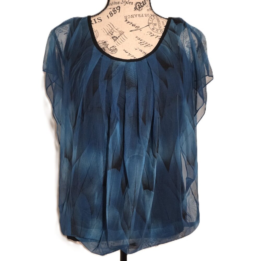 Beautiful Black and Blue Blouse